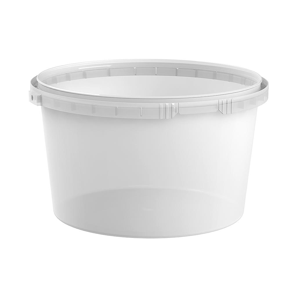 Contenant rond 2 litres sceau de sécurité